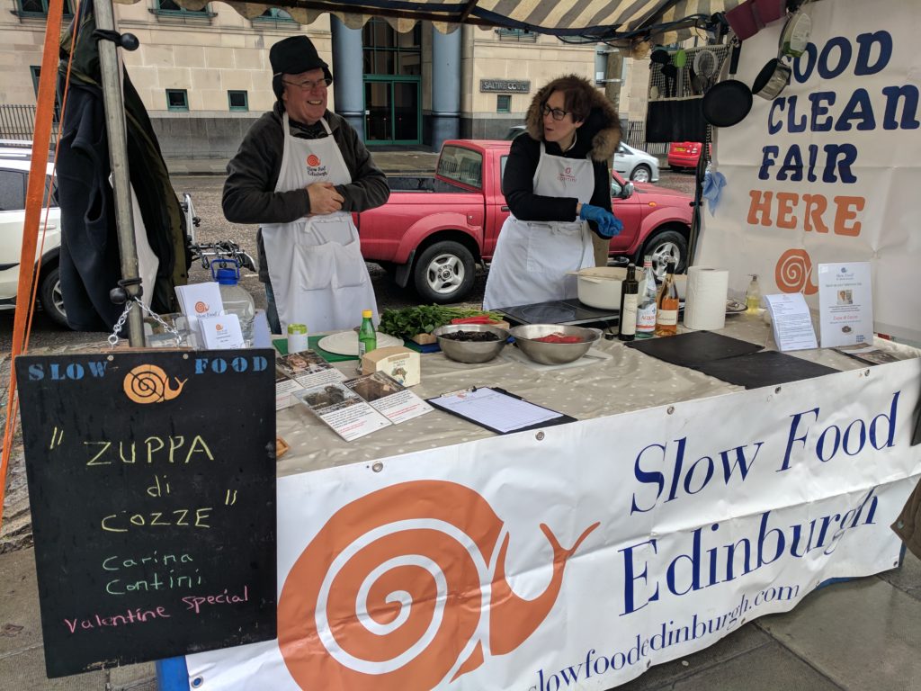 Carina Contini at Edinburgh Farmers' Market